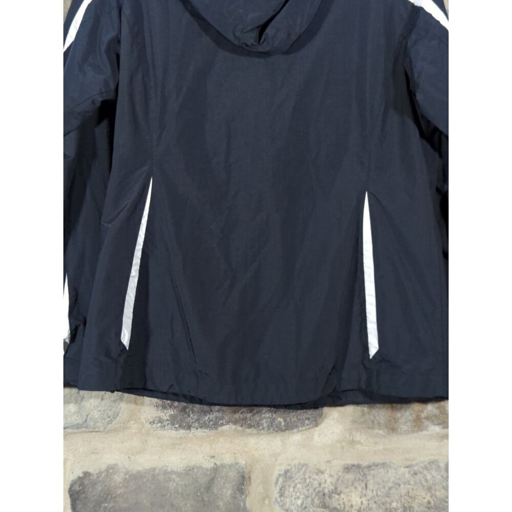 Columbia Coat Woman's Large Black‎ White Interchange Hooded Omni-Shield Nylon - Picture 8 of 14